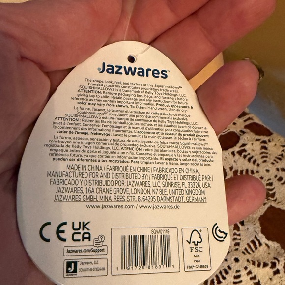 NEW Squishmallows Orin Chocolate Dipped Orange Heart-Patterned Plush Toy - Picture 4 of 12